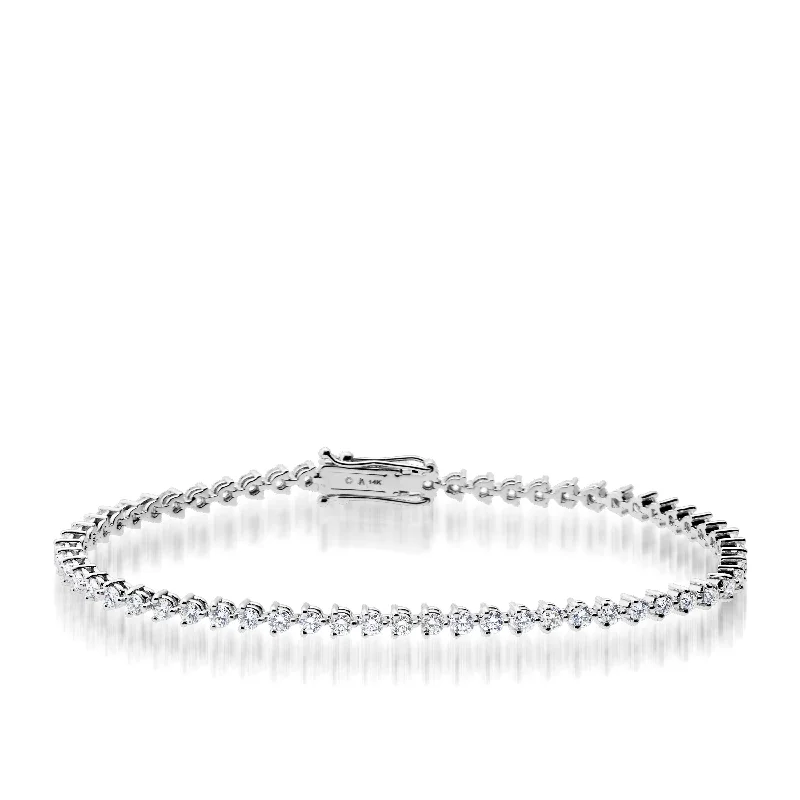 Ruby bead bangles-Monaco 2.92 Carat Diamond Tennis Bracelet