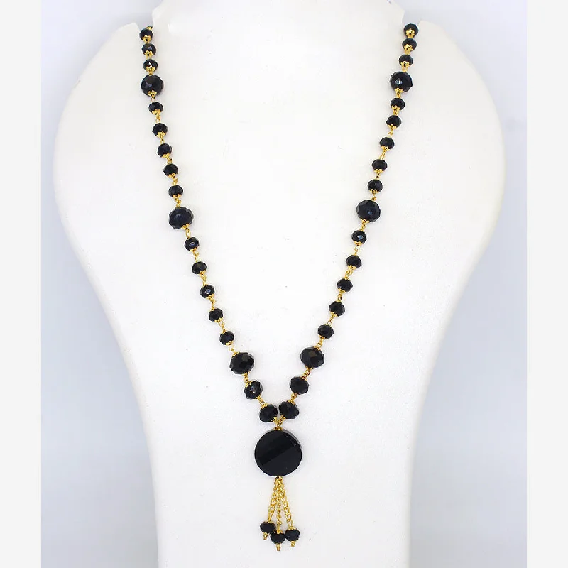 Sleek gold necklaces-Mahavir Gold Plated Necklace