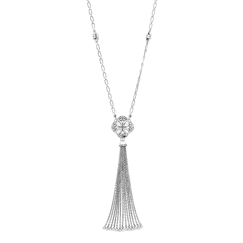 Pixie wing necklaces-Tassel Necklace - Sterling Silver