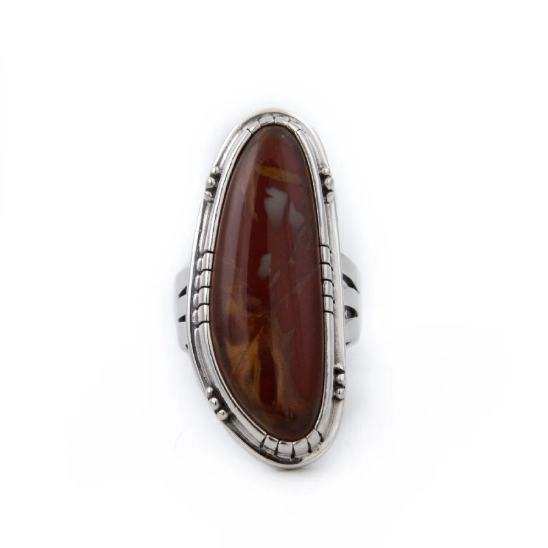 Fluid gem rings-Oblong Noreena Jasper Ring