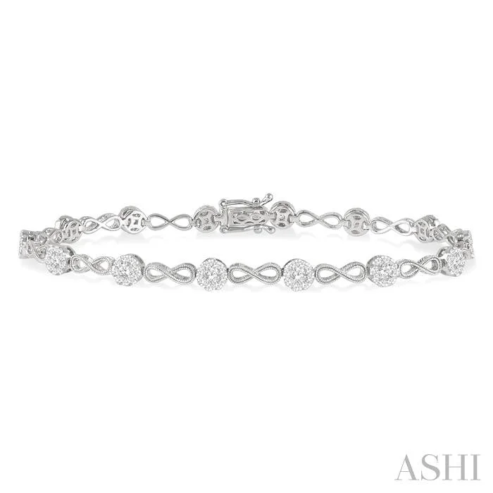 Fox motif bangles-LOVEBRIGHT DIAMOND INFINITY LINK BRACELET