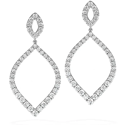 Glossy silver earrings-Hearts On Fire Provocative Diamond Drop Earrings