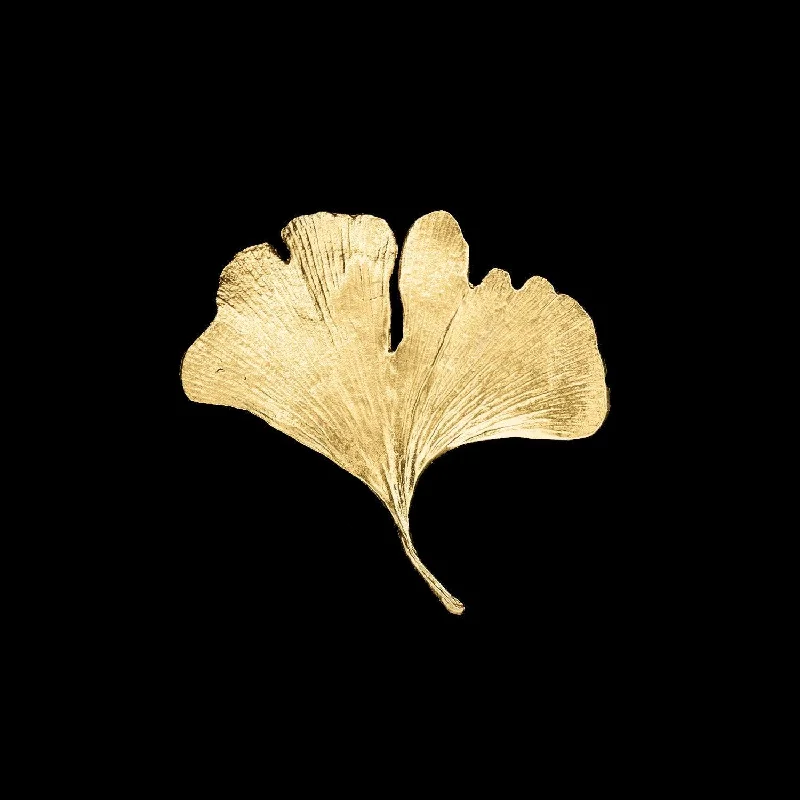 Astro motif brooch-Fine Ginkgo Brooch - Small