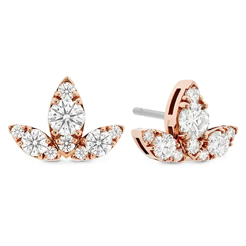 Bright gem earrings-Hearts On Fire Aerial Triple Diamond Stud Earrings