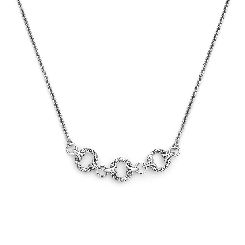 Satin gloss necklaces-Trio Necklace - Sterling Silver