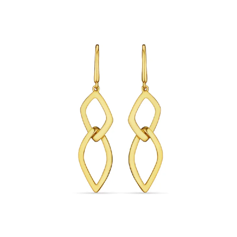 Pure stud earrings-Judith Ripka 14k Selvaggia Double Link Drop Earrings