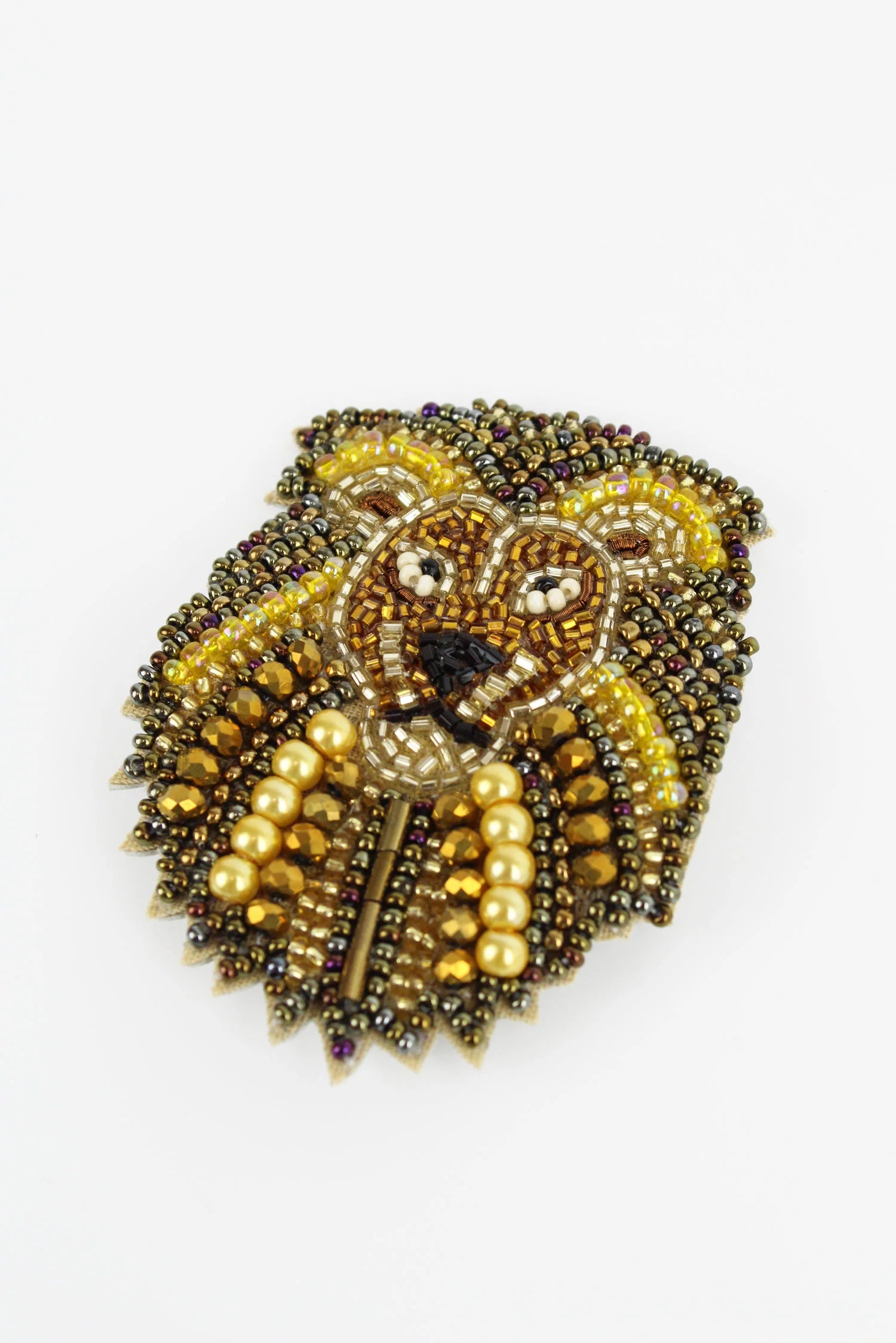 Light wood brooch-My Doris Lion Brooch