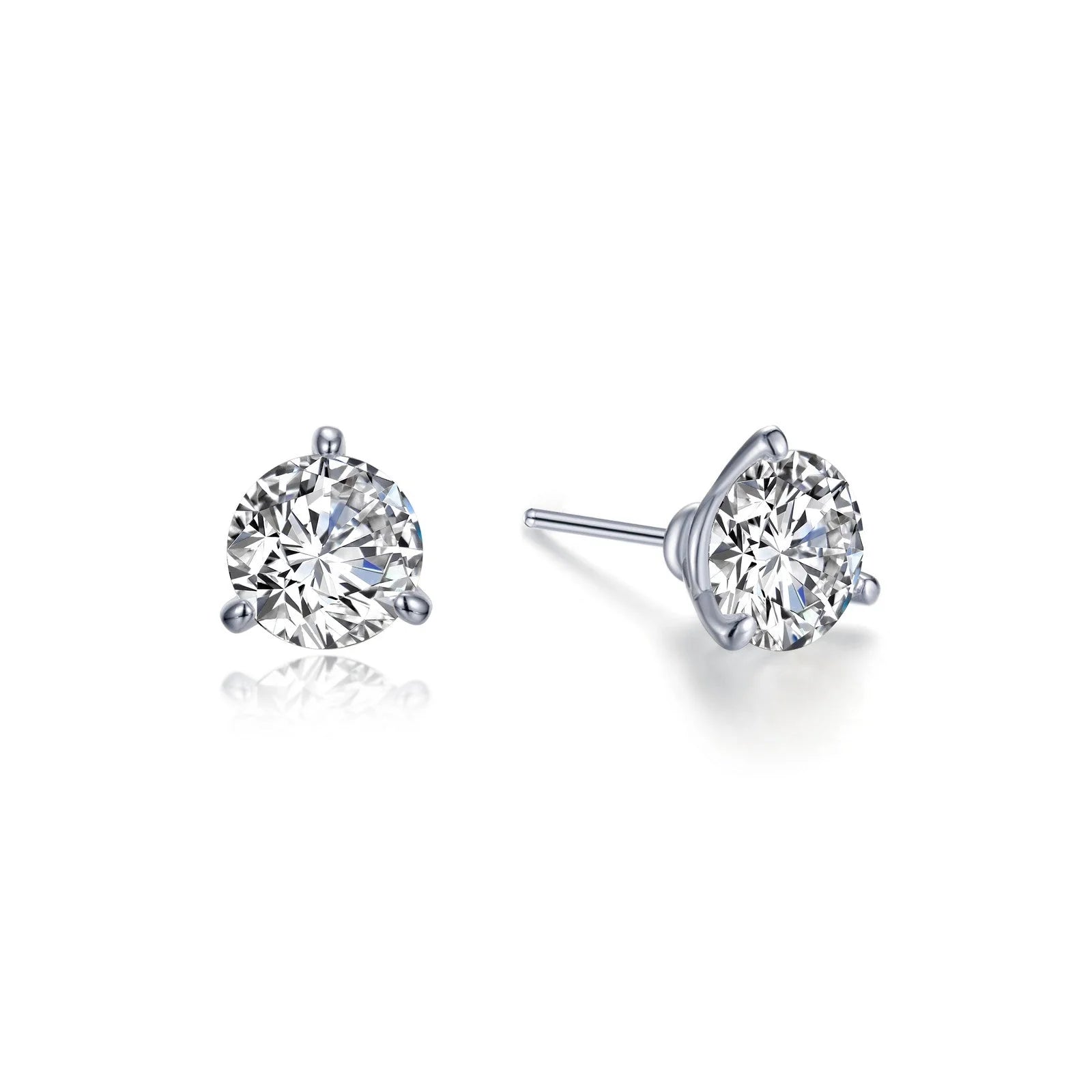 Warm clay earrings-Lafonn Simulated Diamond 1.50ct 3 Prong Stud Earrings E0479CLP00