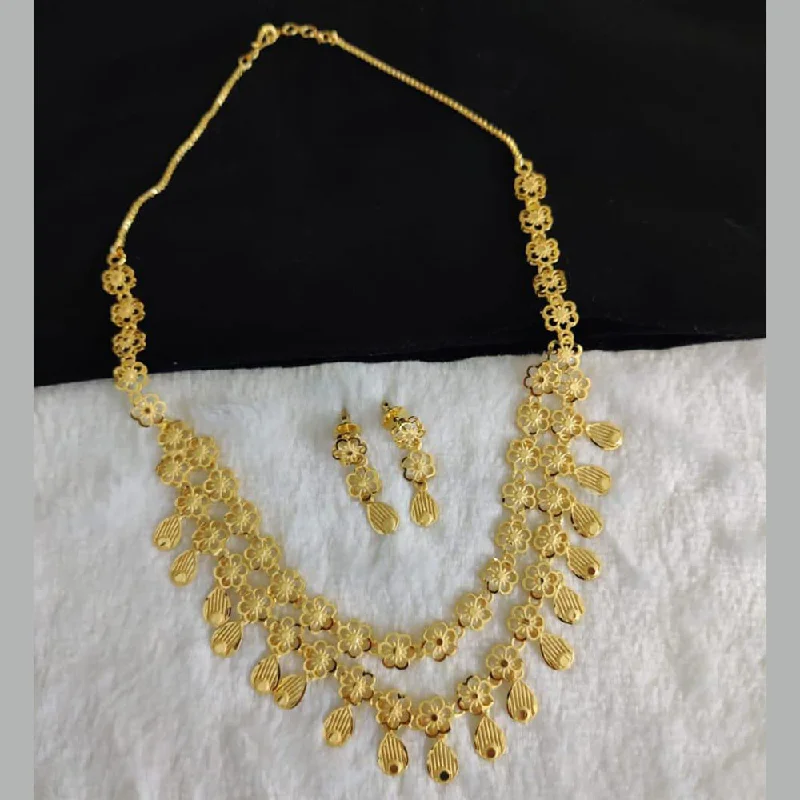 Tarnished silver necklaces-Pari Art Jewellery Forming Gold Necklace Set