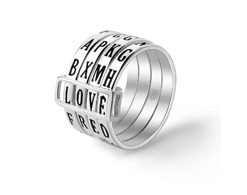 Fine thread rings-Lovely Words Ring