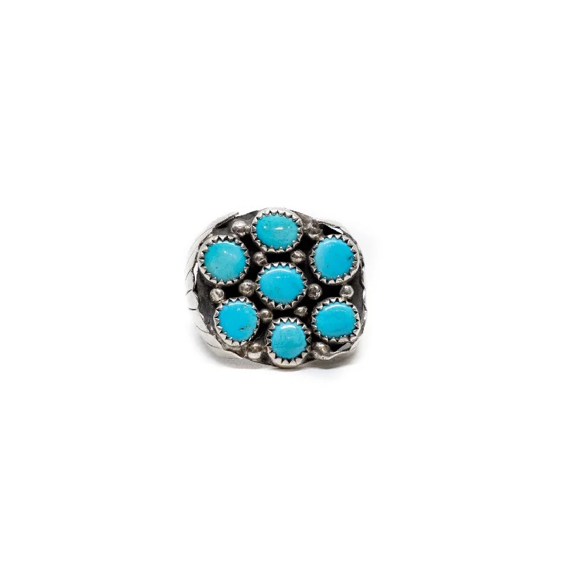 Vintage flair rings-Round Cut Cluster Ring