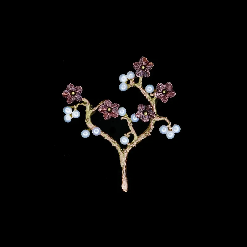 Patina bronze brooch-Ume Brooch - Flowers