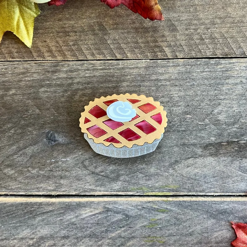 Cotton cord brooch-Spiced Apple Pie Brooch