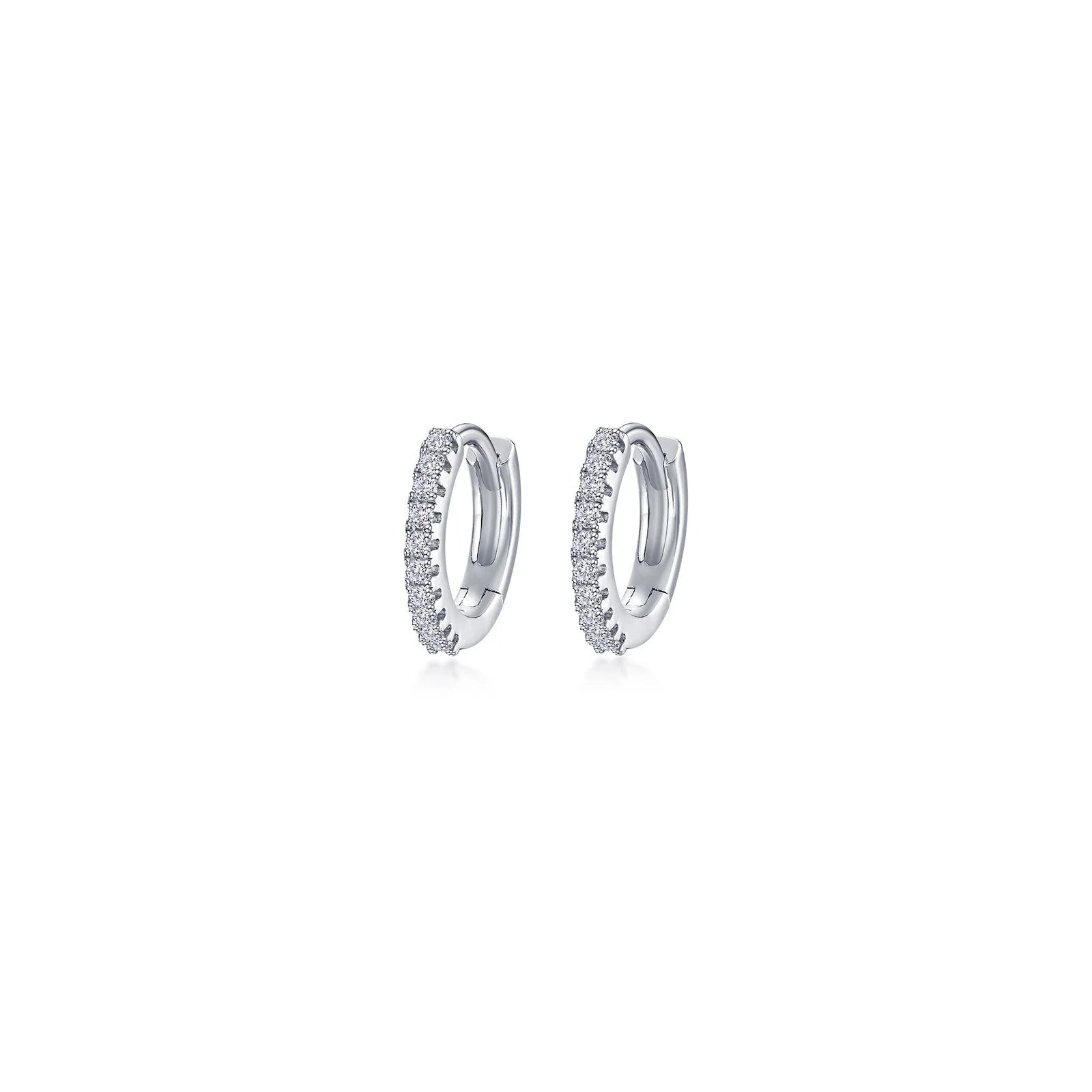 Vintage flair earrings-Lafonn Simulated Diamond 13.5mm Huggie Hoop Earrings E0621CLP00