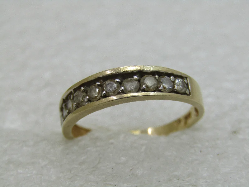 Glossy eternity rings-Vintage 14kt Diamond Anniversary Ring/Band, Sz. 7