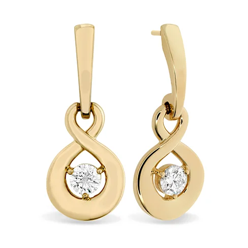 Polished gold earrings-Hearts On Fire Optima Single Diamond Drop Earrings