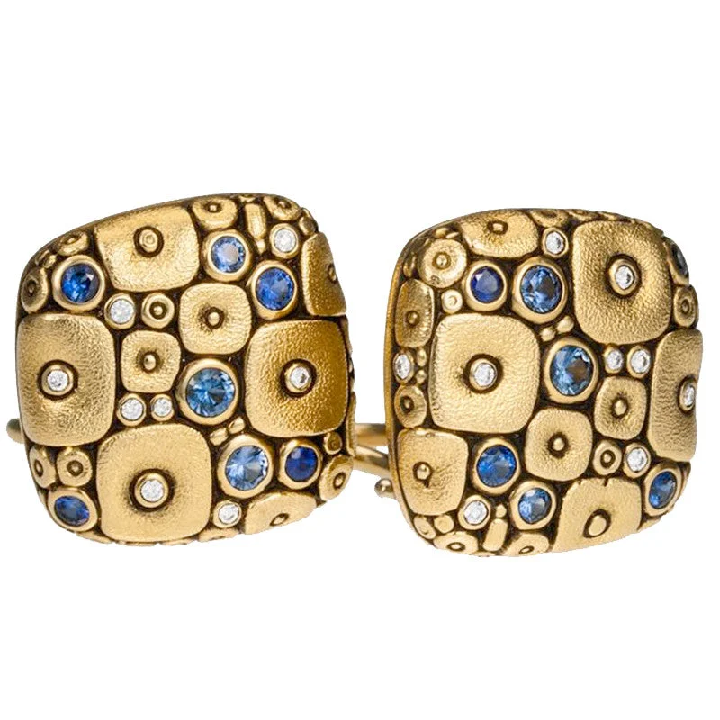 Thick stud earrings-Alex Sepkus Soft Mosaic Earrings - E-115S