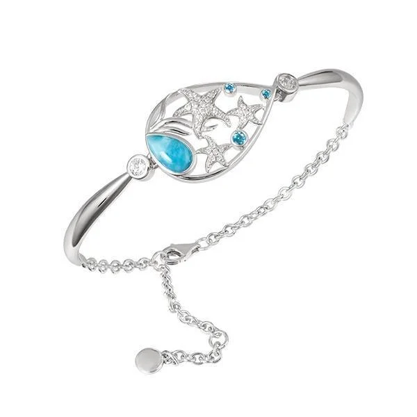 Dainty charm bangles-Sea Star Water of Life Bracelet by Alamea