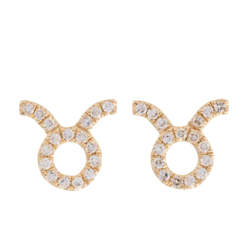 Pure crystal earrings-Taurus Studs