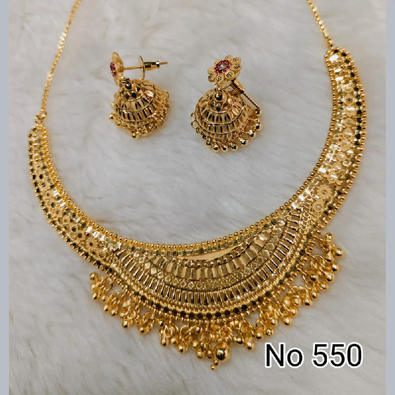 Silk fringe necklaces-Sunrise Gold  Forming  Necklace Set