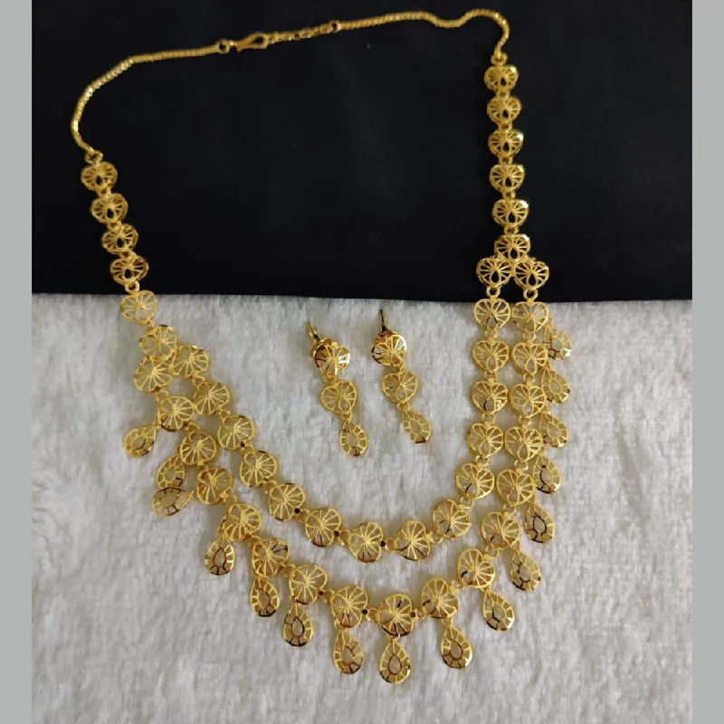 Soft silk necklaces-Pari Art Jewellery Forming Gold Necklace Set