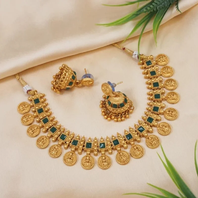 Shiny charm necklaces-Manisha Jewellery Gold Plated Necklace Set