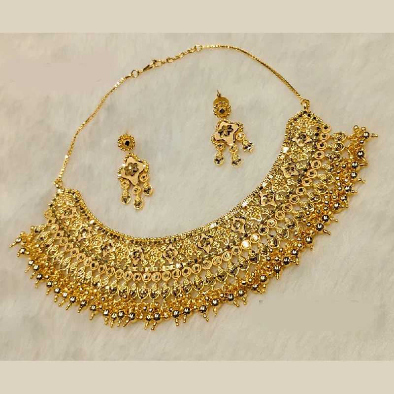 Crystal weave necklaces-Sunrise Gold  Forming  Necklace Set