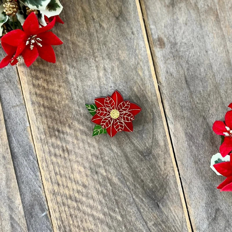 Crystal cluster brooch-Mini Poinsetta Brooch