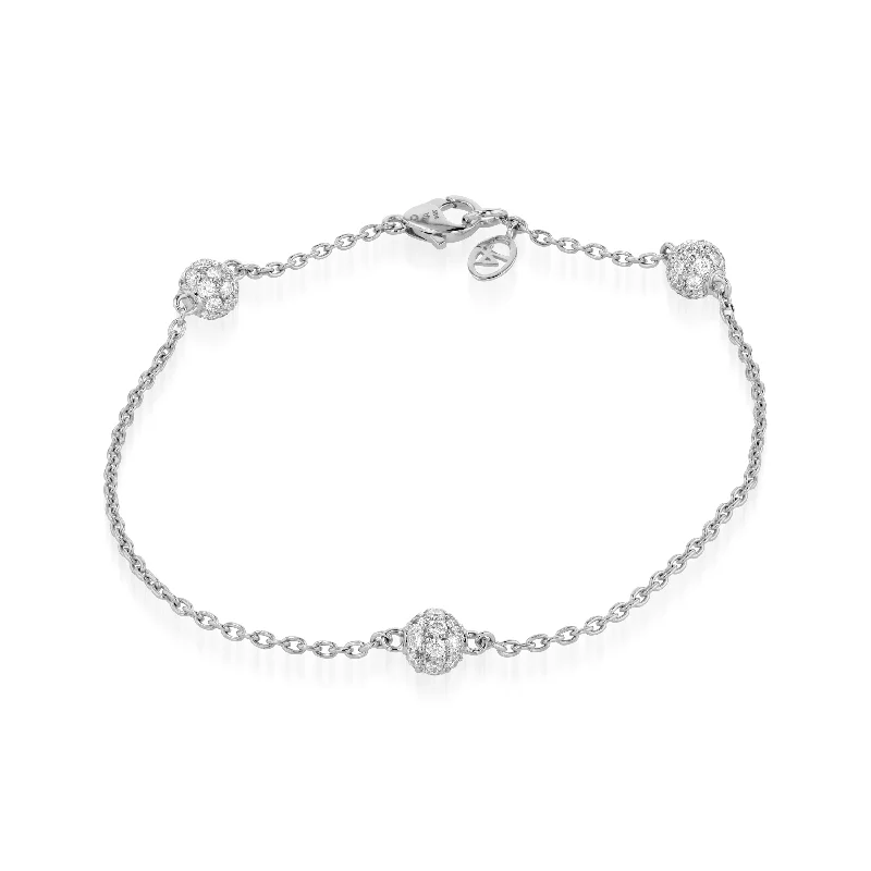 Rustic lock bangles-Essence Diamond Ball Chain Bracelet