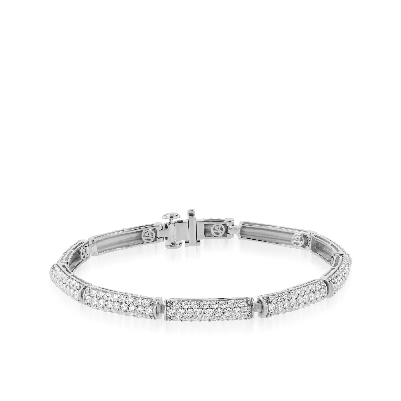 Nine-link bangles-Essence Diamond Tennis Bracelet