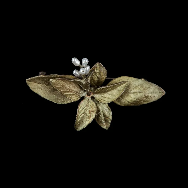 Solid gem brooch-Sweet Basil Brooch