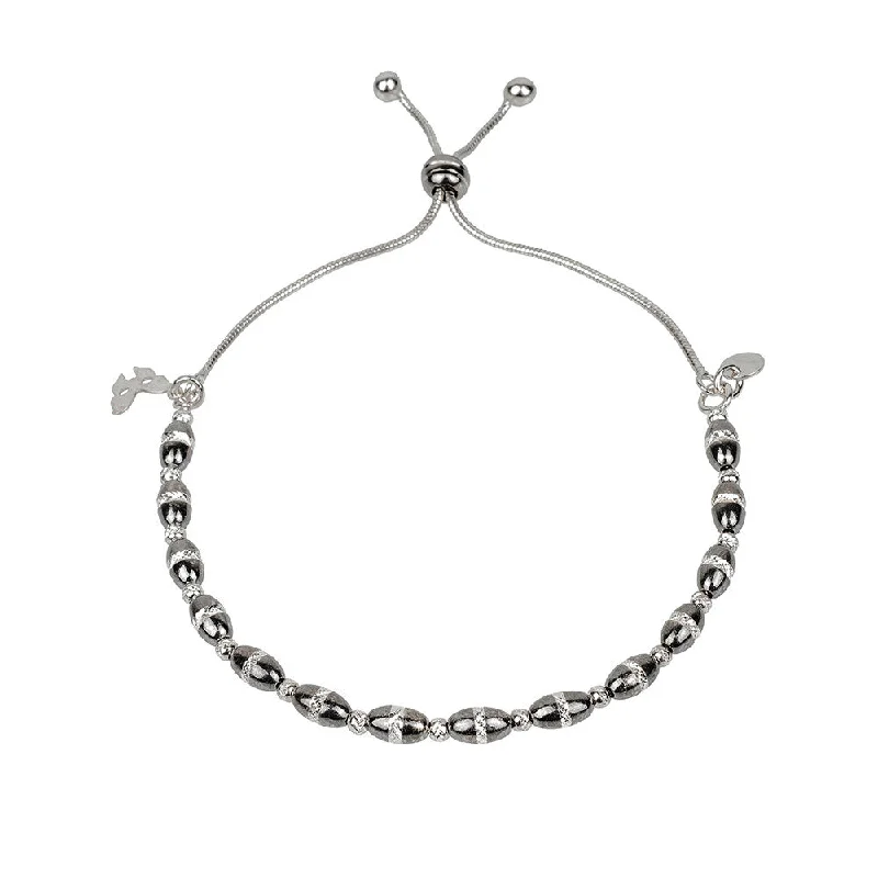 Solid chain bangles-Oxidised Chic Bracelet Bold