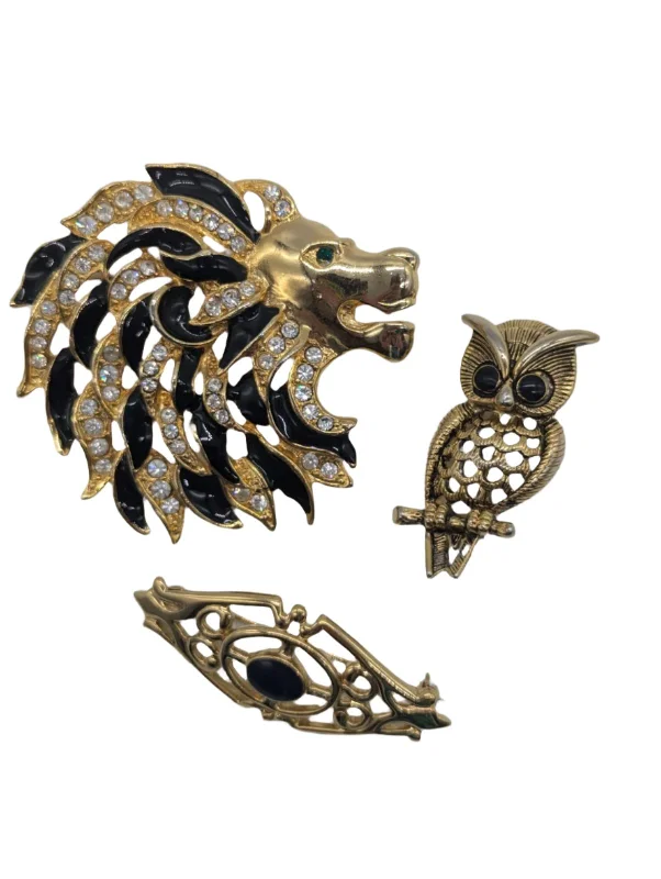 Stretch pin brooch-Brunelleschi Trio Brooch Set