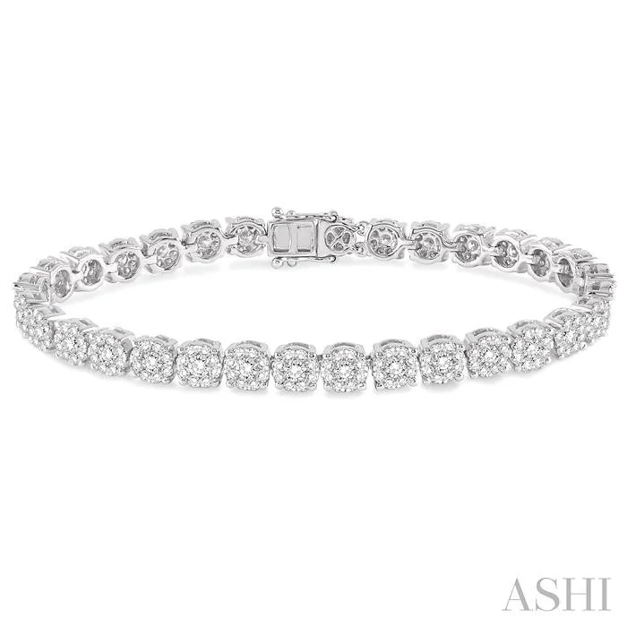 Oval gem bangles-LOVEBRIGHT ESSENTIAL DIAMOND TENNIS BRACELET