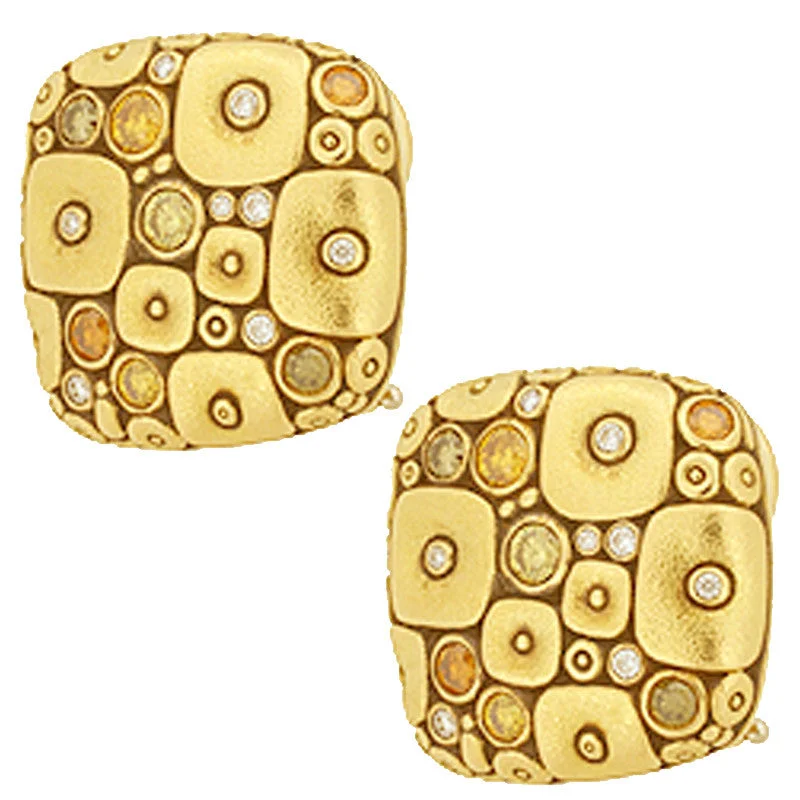 Bright stud earrings-Alex Sepkus Soft Mosaic Earrings - E-115DC