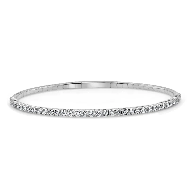 Layered link bangles-14k Gold & Diamond Flexible Bangle