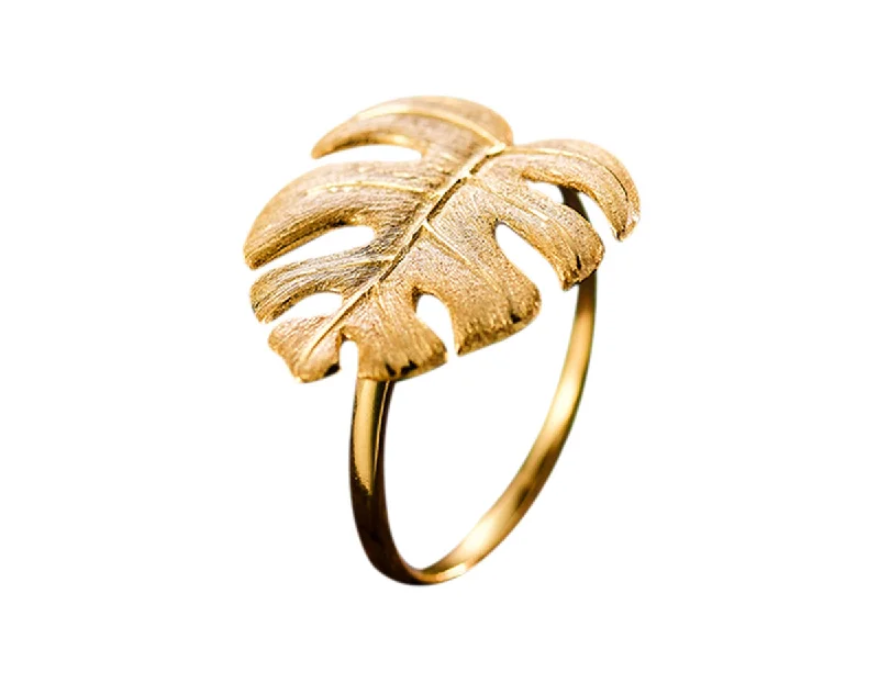 Quirky design rings-Monstera Leaf Ring