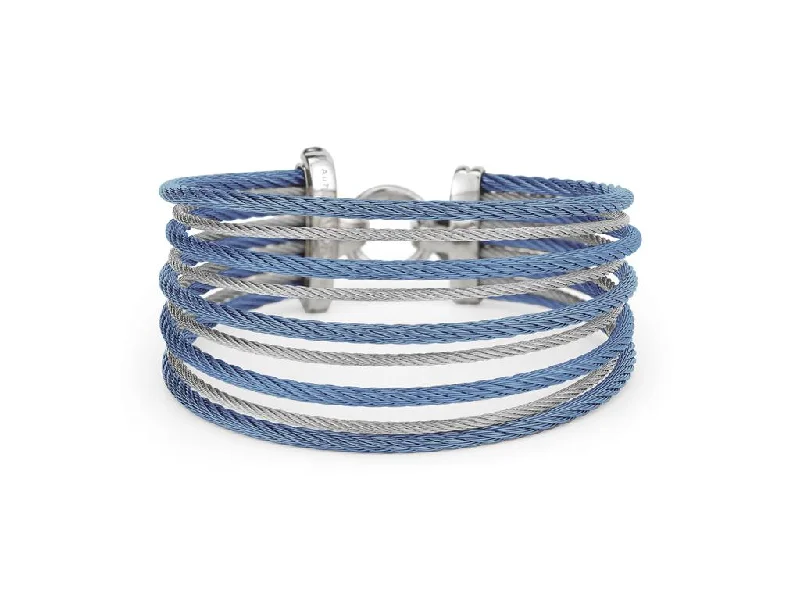 Surf theme bangles-Alor Large Cable Wire Wrap Bracelet