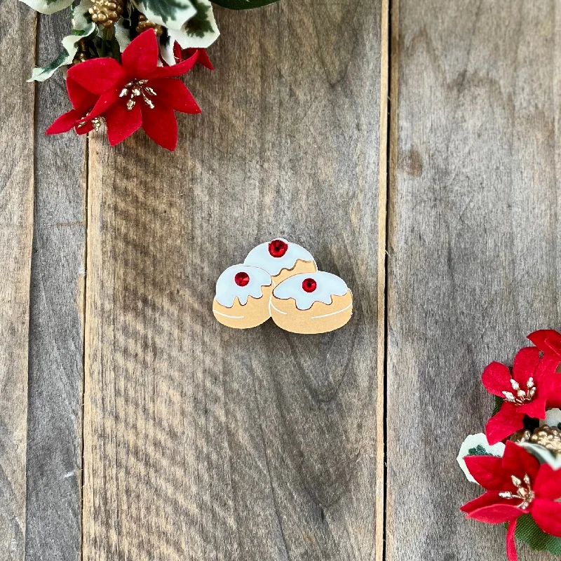 Agate inlay brooch-Mini Jelly Donut Brooch