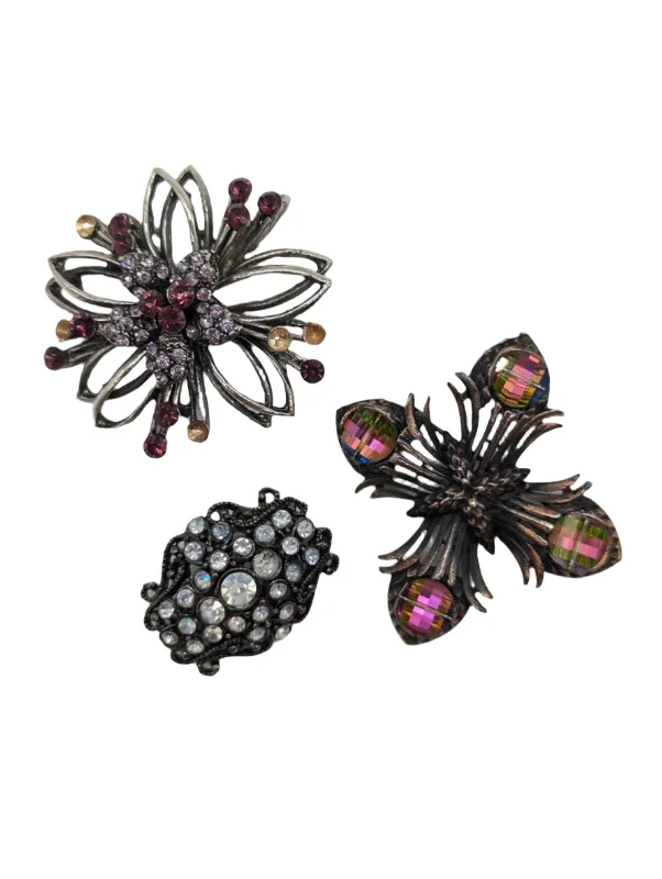 Fluid design brooch-The Puccini Vintage Brooch Set