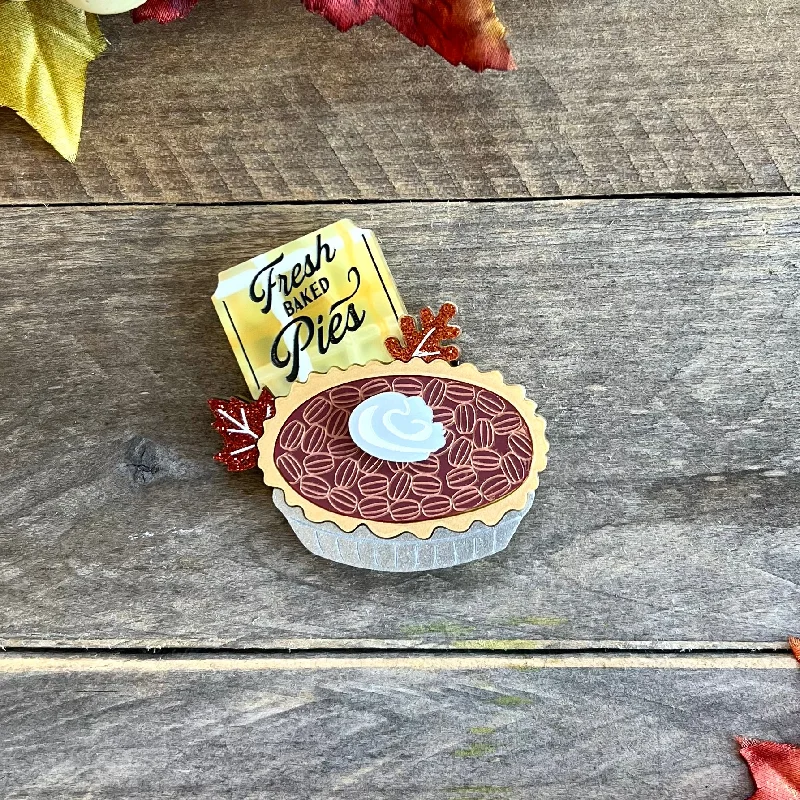 Fox shape brooch-Fresh Baked Pecan Pie Brooch