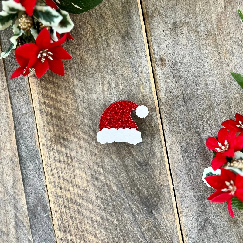 Peace gem brooch-Mini Santa Hat Brooch