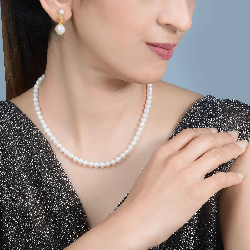 Topaz necklaces-Nipura Classic Moti Mala Necklace-set