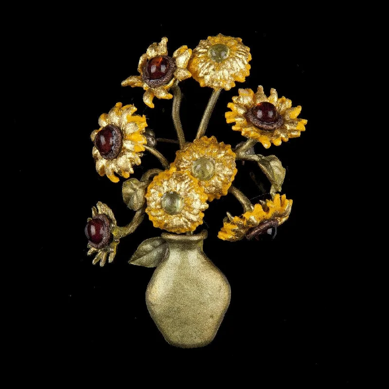 Chunky gem brooch-Van Gogh Sunflower Brooch