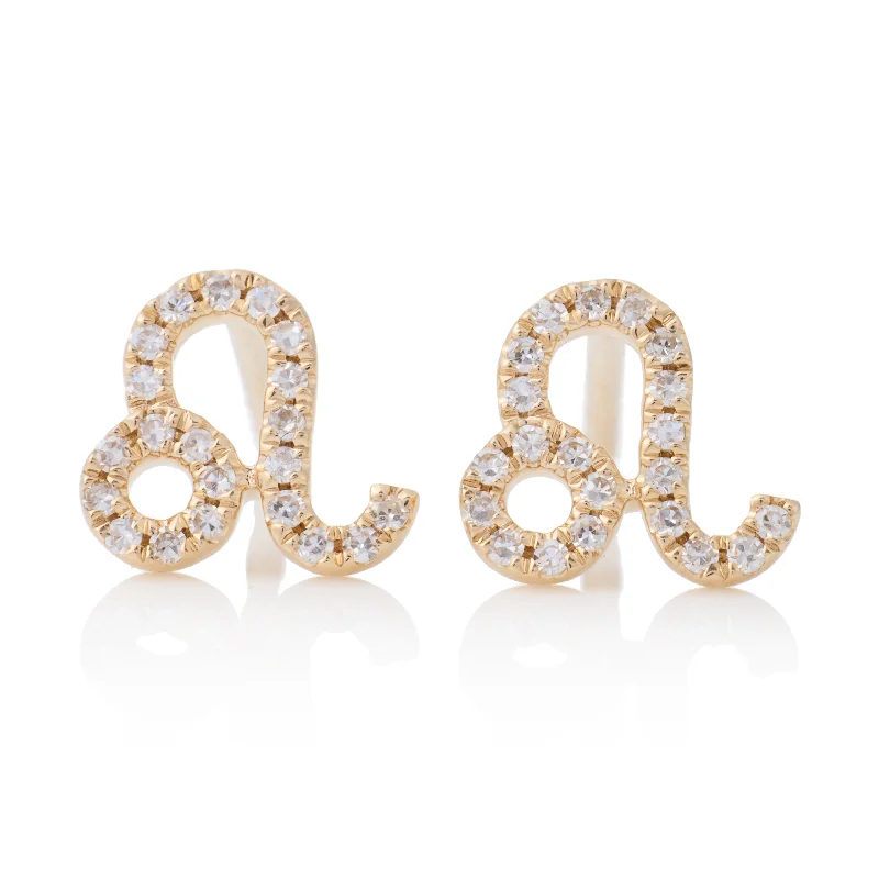 Topaz stud earrings-Leo Studs