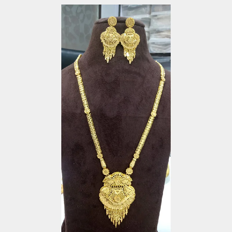 Tie-style necklaces-Sunrise Gold  Forming  Long Necklace Set