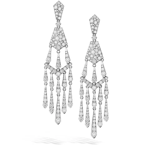 Pure gem earrings-Hearts On Fire Triplicity Tassel Drop Diamond Earrings