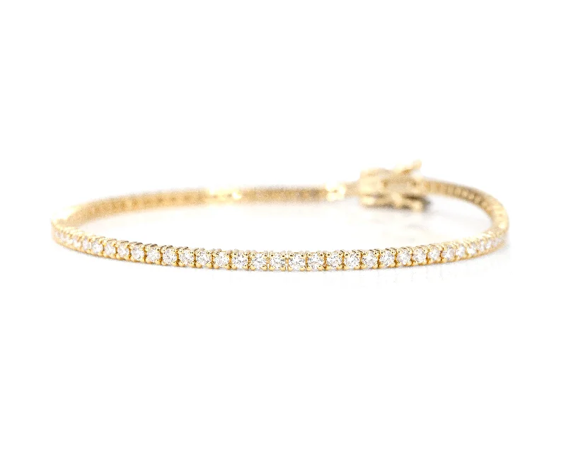 Flat twist bangles-2.5-Carat Diamond Tennis Bracelet