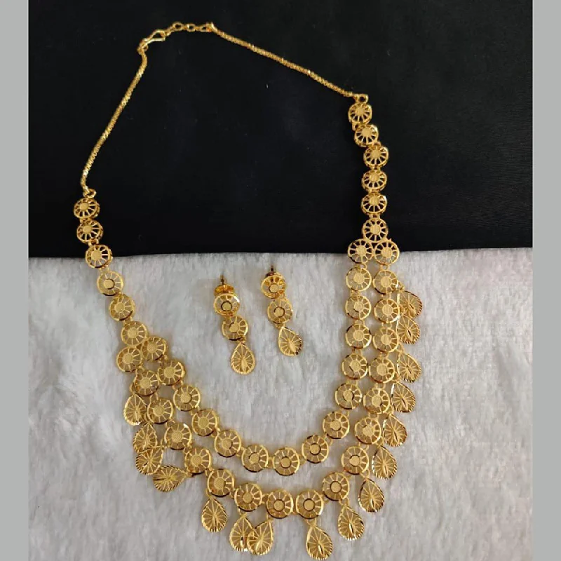 Twisted knot necklaces-Pari Art Jewellery Forming Gold Necklace Set