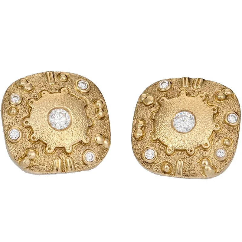 Polished gold earrings-Alex Sepkus Submarine Earrings - E-166D